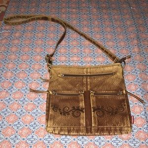 Nice brown leather unionbay crossbody bag